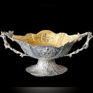 ANTIQUE Barbour S.P. Co Silver Plate Repousse Bowl